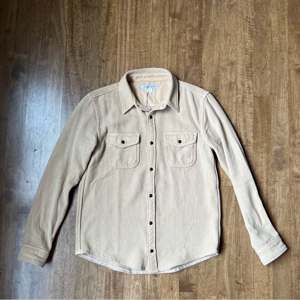 Outerknown Blanket Shirt Button Up in Sand